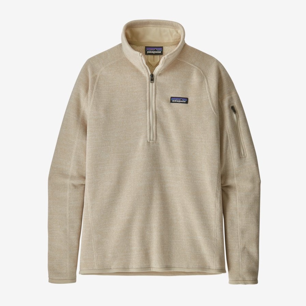 Patagonia Women's Better Sweater 1/4-Zip Fleece in Oyster White